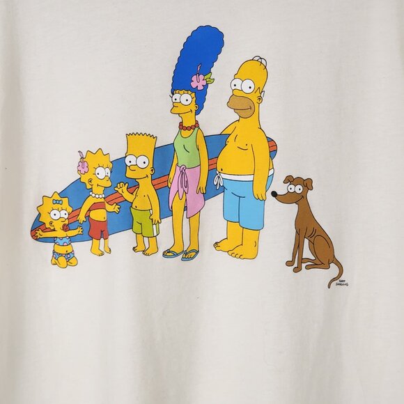 The Simpsons White Cotton Blend Crewneck Graphic T-Shirt - Picture 2 of 6